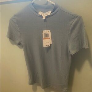 Women’s Blue Ribbed T-Shirt